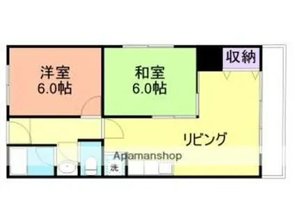 秋葉山マンション(2LDK/3階)の間取り写真