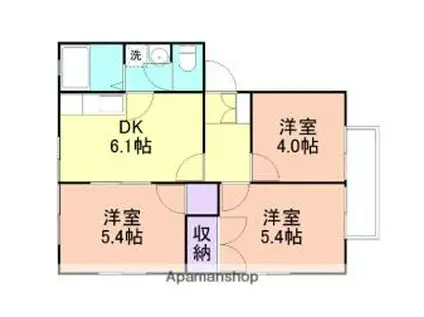 和歌山県海南市 2階建 築29年(3DK/1階)の間取り写真