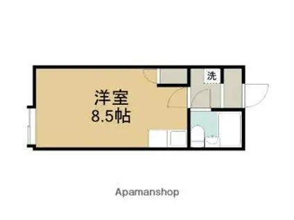 田澤マンションA(ワンルーム/2階)の間取り写真