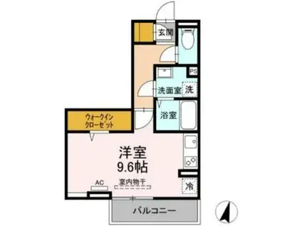 富士マンションII(ワンルーム/3階)の間取り写真