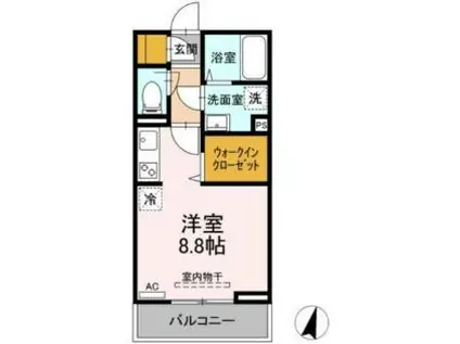 富士マンションII(ワンルーム/2階)の間取り写真