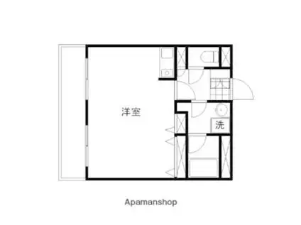 ブランカ新屋敷(ワンルーム/3階)の間取り写真