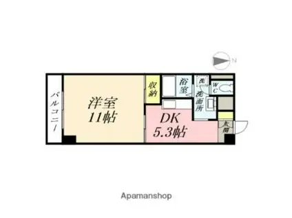 平井マンション奥田(1DK/5階)の間取り写真