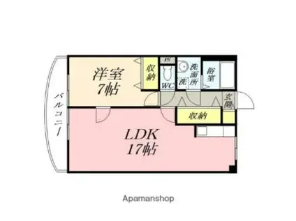 アークハイツ鹿田(1LDK/3階)の間取り写真