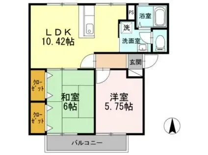 セ・マニフィックイタノ(2LDK/2階)の間取り写真