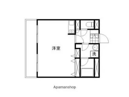 ブランカ新屋敷(ワンルーム/3階)の間取り写真