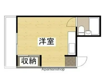 下石井清水ビル(ワンルーム/3階)の間取り写真