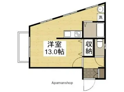 サンコートミヤケ(ワンルーム/3階)の間取り写真