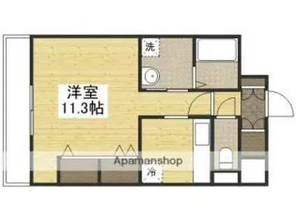 クレストシティ中井町(ワンルーム/8階)の間取り写真