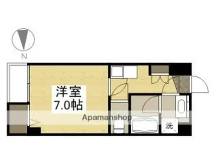 SEMS富田町マンション(1K/1階)の間取り写真