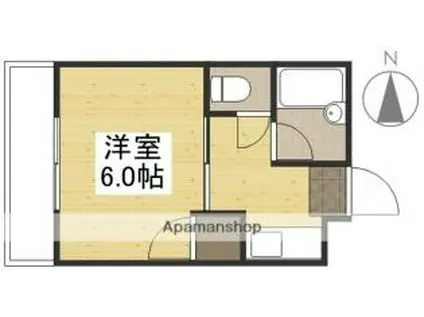 AKKマンション(1K/4階)の間取り写真