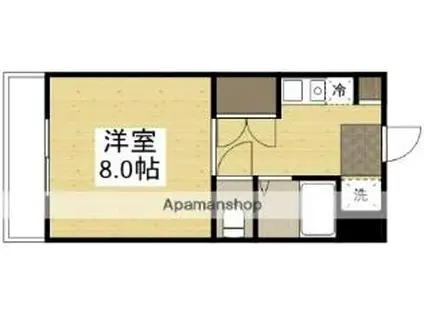 サンライト津島I号館(ワンルーム/4階)の間取り写真