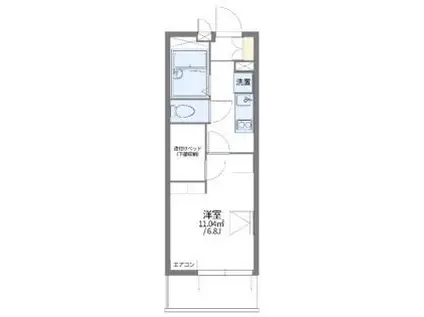 レオパレスメルベーユ 昭和III(1K/4階)の間取り写真