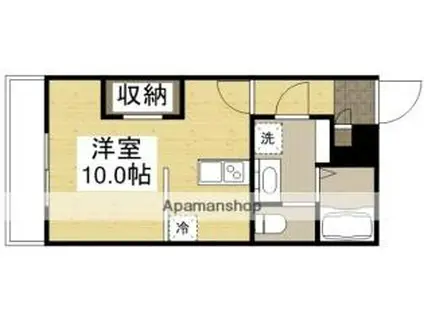 REVE中島(ワンルーム/1階)の間取り写真