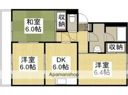 コスモハウス(3DK/1階)の間取り写真