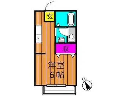 中島サンプラザ(1K/2階)の間取り写真
