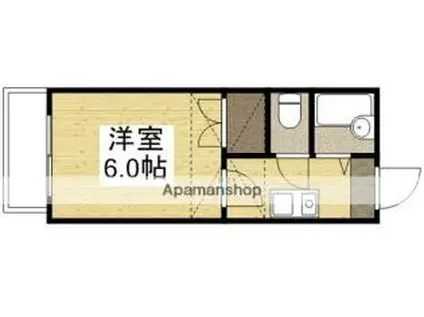 エクセルハイム高柳東(1K/2階)の間取り写真