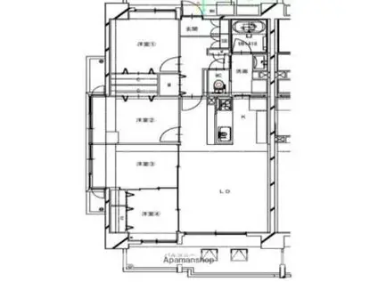 PIER倉敷(4LDK/4階)の間取り写真