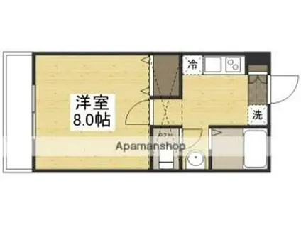 JR山陽本線 中庄駅 徒歩18分 2階建 築29年(1K/2階)の間取り写真