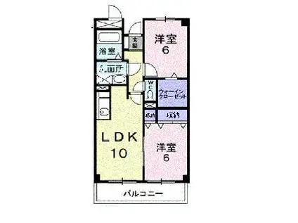 サントピア(2LDK/4階)の間取り写真