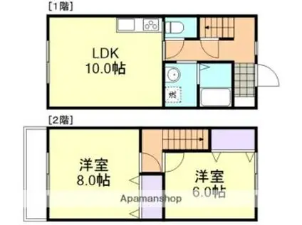 クリニエール(2LDK)の間取り写真