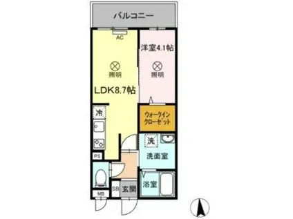 グレイス厚生町(1LDK/3階)の間取り写真