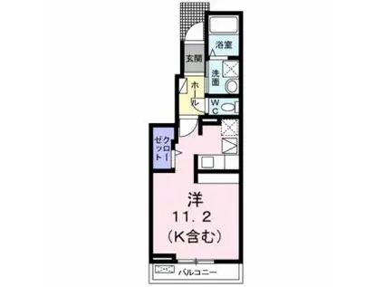 ロード ナカシマ(1K/1階)の間取り写真