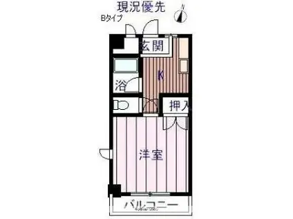 南松永レジデンス(1K/6階)の間取り写真