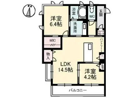 ファンコート東青崎(2LDK/3階)の間取り写真