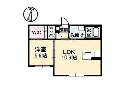 フローラ神田(1LDK/1階)の間取り写真