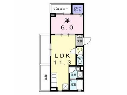 グランセレーノ(1LDK/2階)の間取り写真