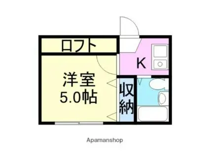 COMODOミカサ(1K/1階)の間取り写真