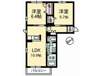シャーメゾンZEN(2LDK/1階)の間取り写真