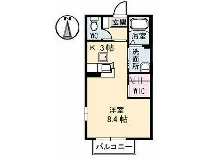 メゾンKAWANISHI(1K/1階)の間取り写真