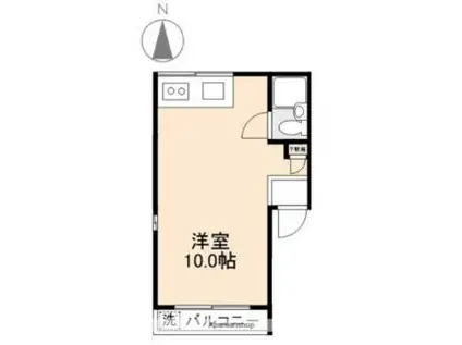 コーポアイアンA・B(ワンルーム/2階)の間取り写真