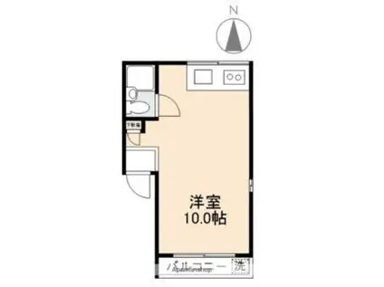 コーポアイアンA・B(ワンルーム/2階)の間取り写真