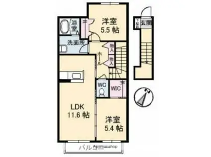 高松琴平電気鉄道琴平線 円座駅 徒歩15分 2階建 築16年(2LDK/2階)の間取り写真