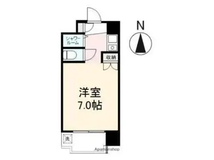 プチメゾン片原町1105号(ワンルーム/8階)の間取り写真