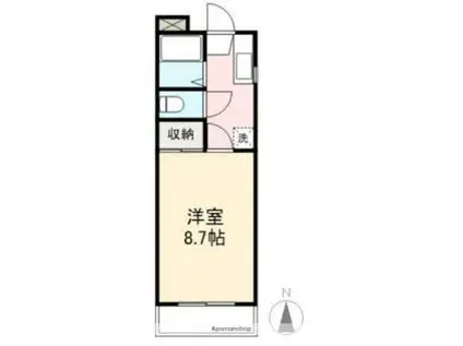 ラフィネ・ノワール高松(1K/3階)の間取り写真