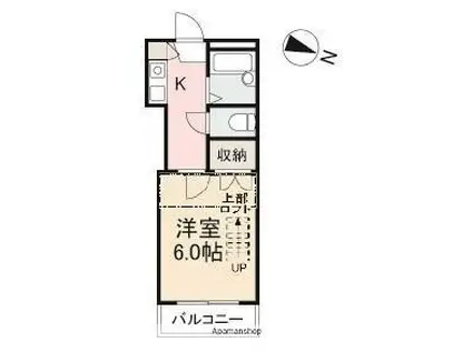 福岡レジデンスA(1K/1階)の間取り写真