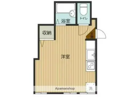 宮脇扇町第1マンション(ワンルーム/2階)の間取り写真