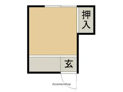 あだち荘(ワンルーム/2階)の間取り写真
