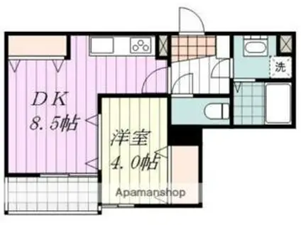 グレイスフル空港通(1LDK/3階)の間取り写真