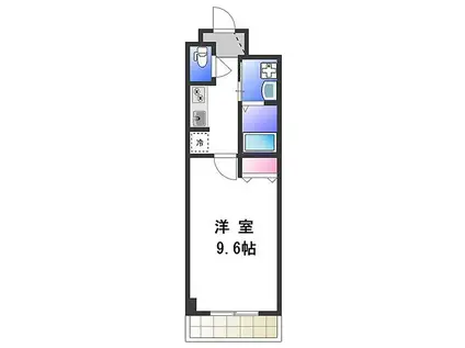 サニーコート香ヶ丘(1K/1階)の間取り写真