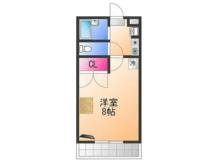 南海線 北助松駅 徒歩10分 2階建 築26年(1K/1階)の間取り写真