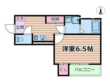 REGIA OSAKA CITY KOMATSU(1K/2階)の間取り写真