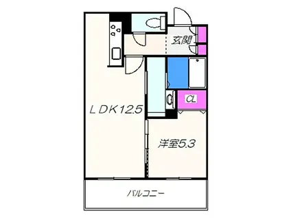 シャーメゾンアラブランコ(1LDK/1階)の間取り写真