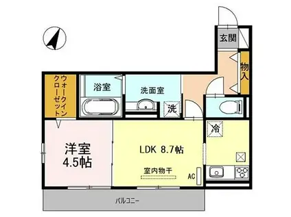 マリーズメゾン黒田(1LDK/1階)の間取り写真