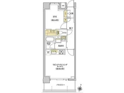 相鉄いずみ野線 弥生台駅 徒歩1分 6階建 築1年(1LDK/6階)の間取り写真