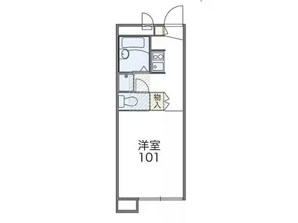 小田急江ノ島線 高座渋谷駅 徒歩48分 2階建 築25年(1K/1階)の間取り写真